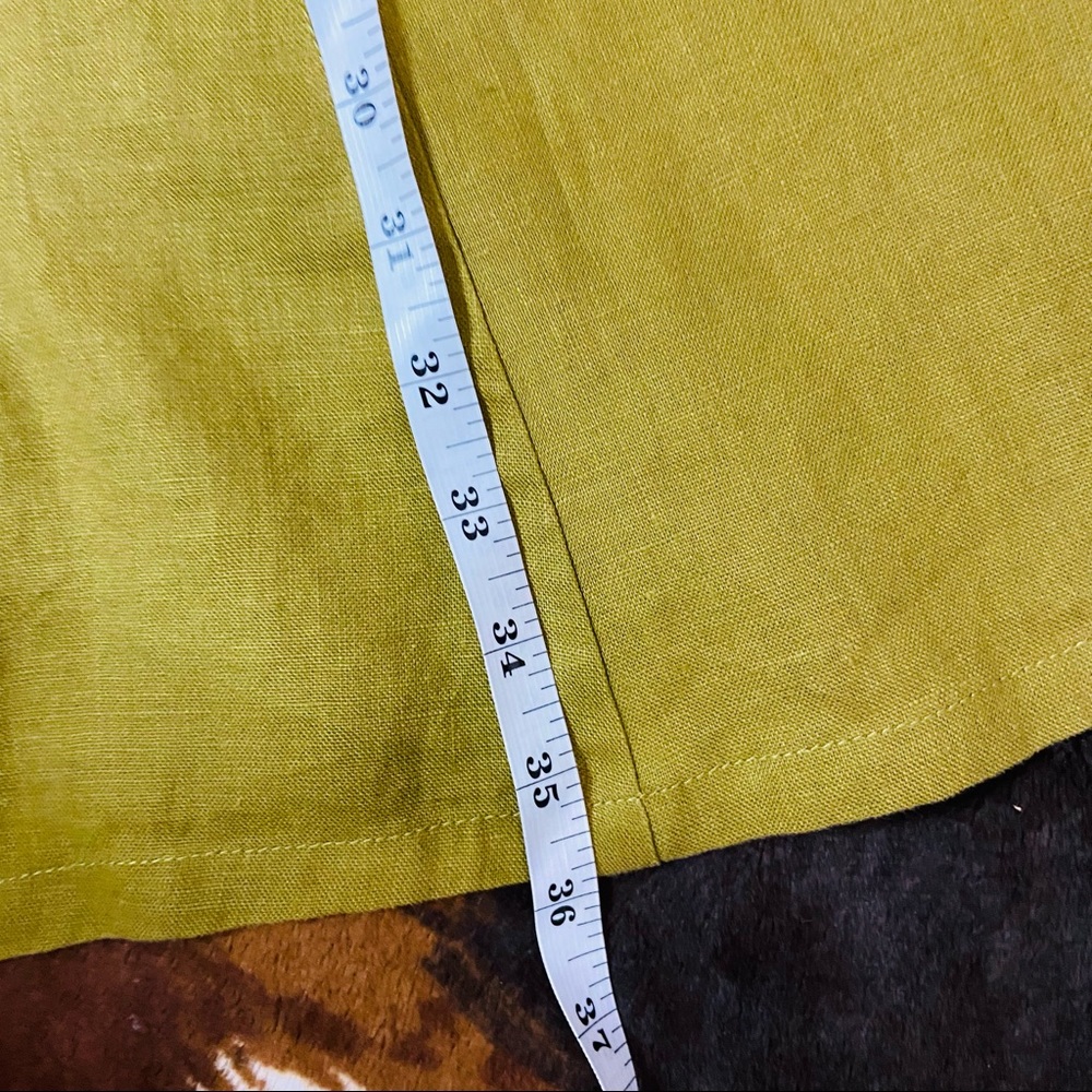 SOLD ✨H&M Green Linen Long Maxi Skirt - Picture 3 of 5